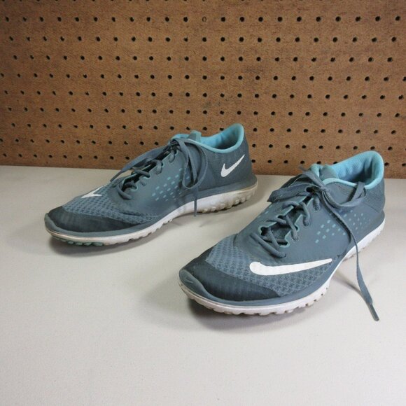 Nike womens gray an blue FS Lite running shoes 10 M 684667 402 - Picture 1 of 6
